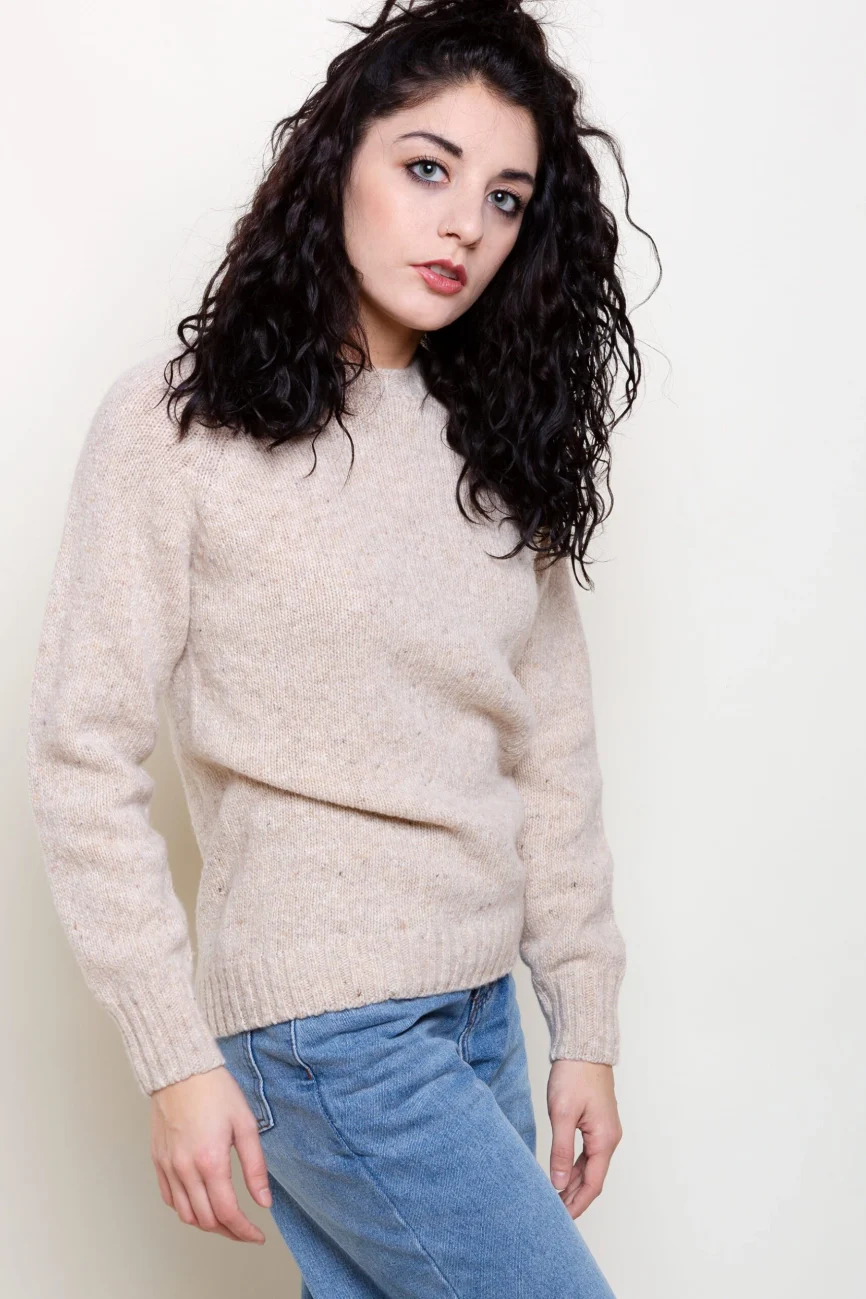 SALE - Women 105 Maglia Girocollo beige 3