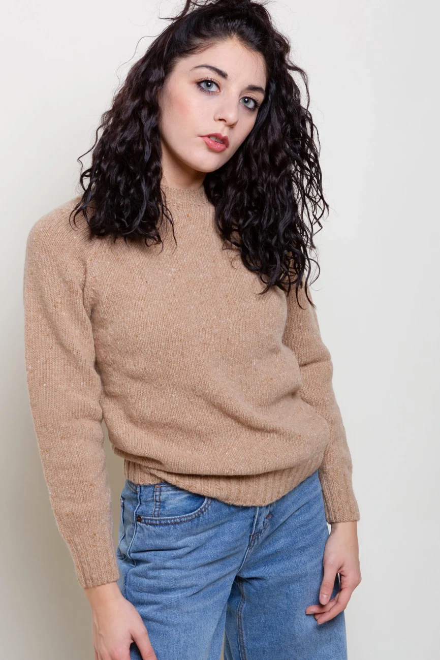 SALE - Women 89 Maglia Girocollo camel 3
