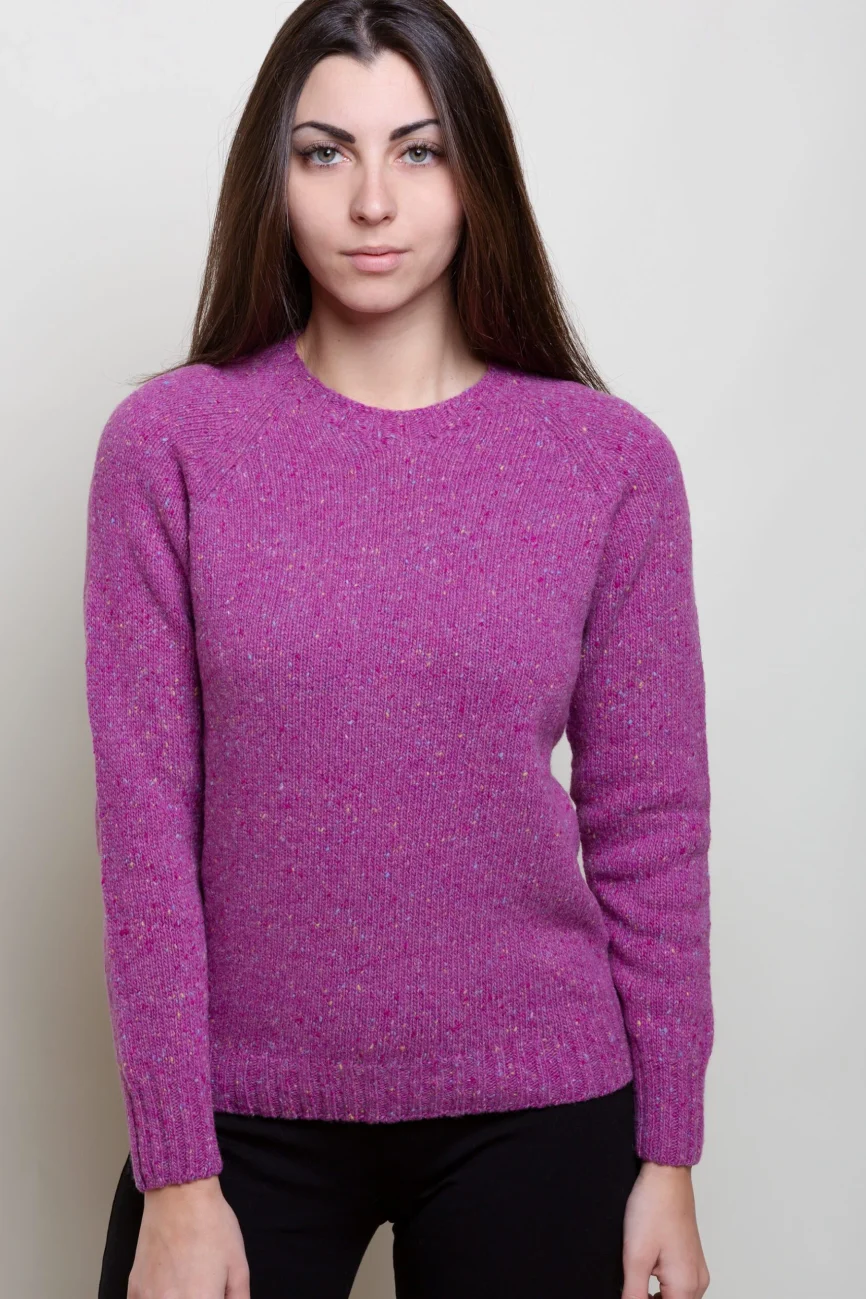 SALE - Women 107 Maglia Girocollo viola