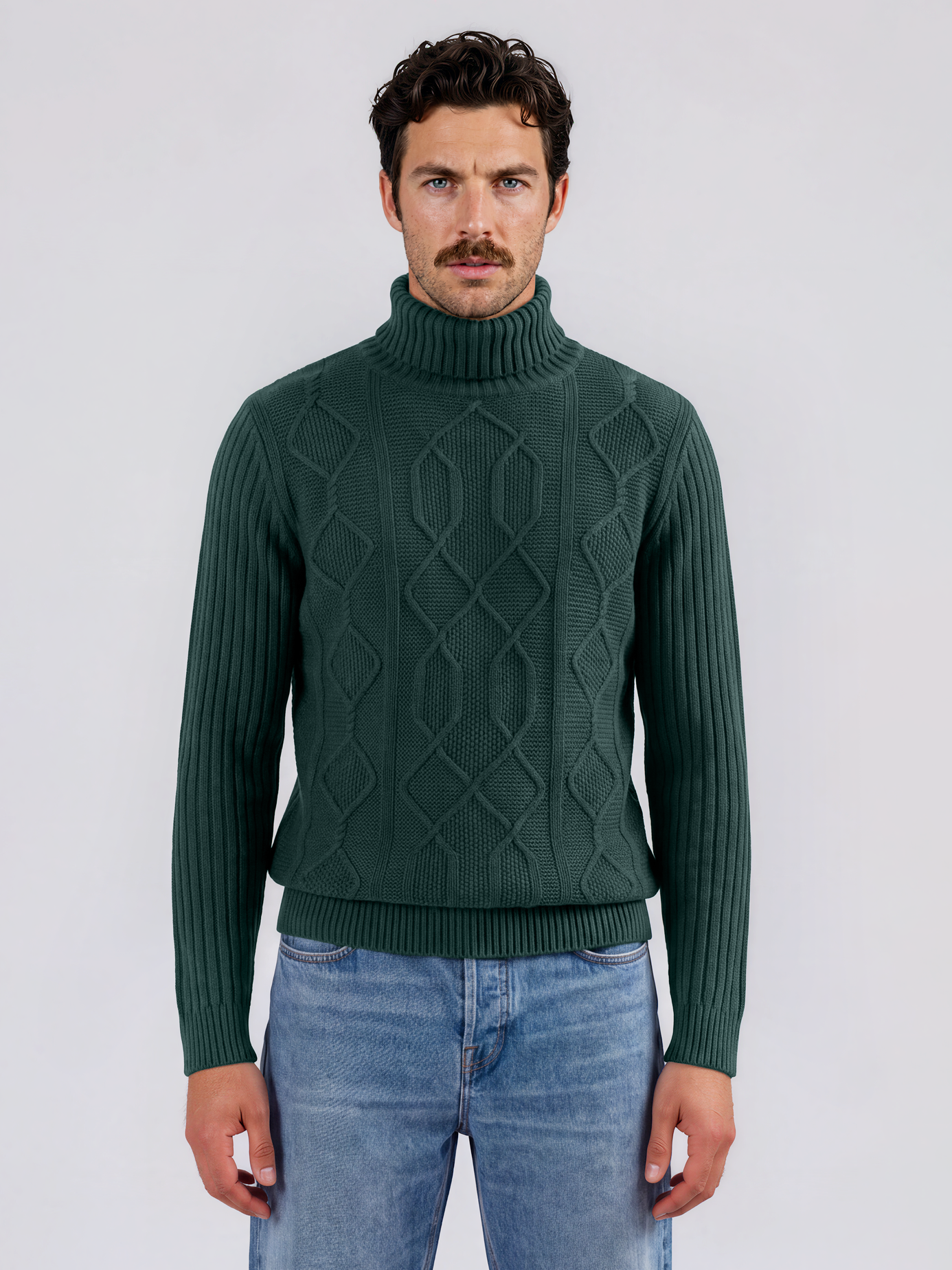 Collo Alto Losanghe Misto Cashmere 4 Collo Alto Losanghe Misto Cashmere - immagine 4
