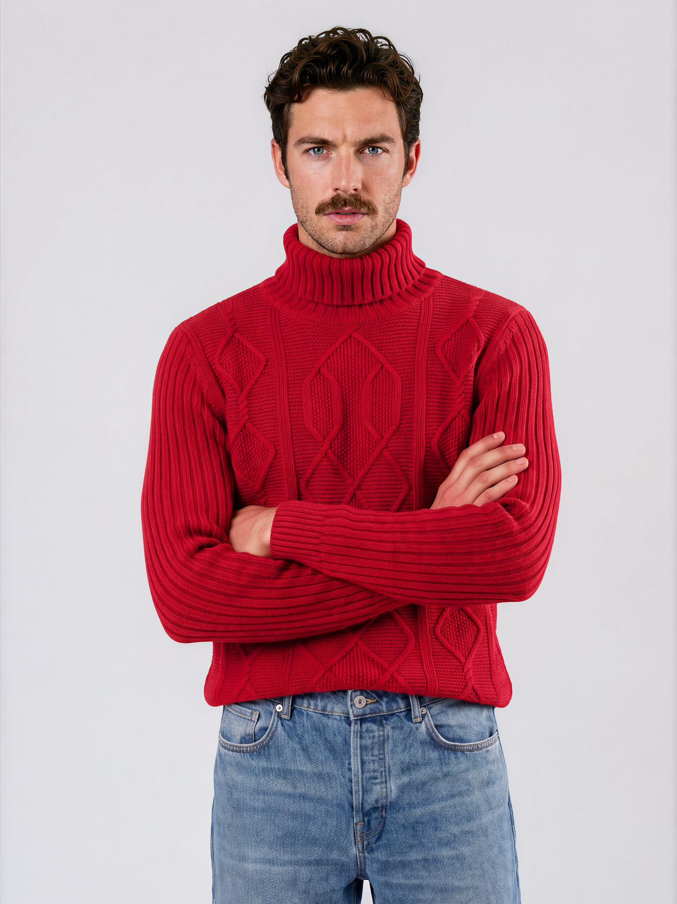 Collo Alto Losanghe Misto Cashmere 5 Collo Alto Losanghe Misto Cashmere - immagine 5