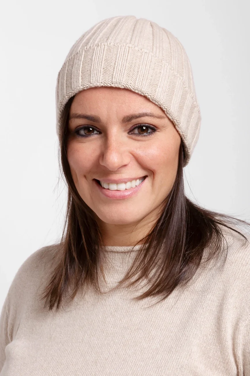 SALE - Women 50 Cappello Coste Eco Cashmere Kuxo