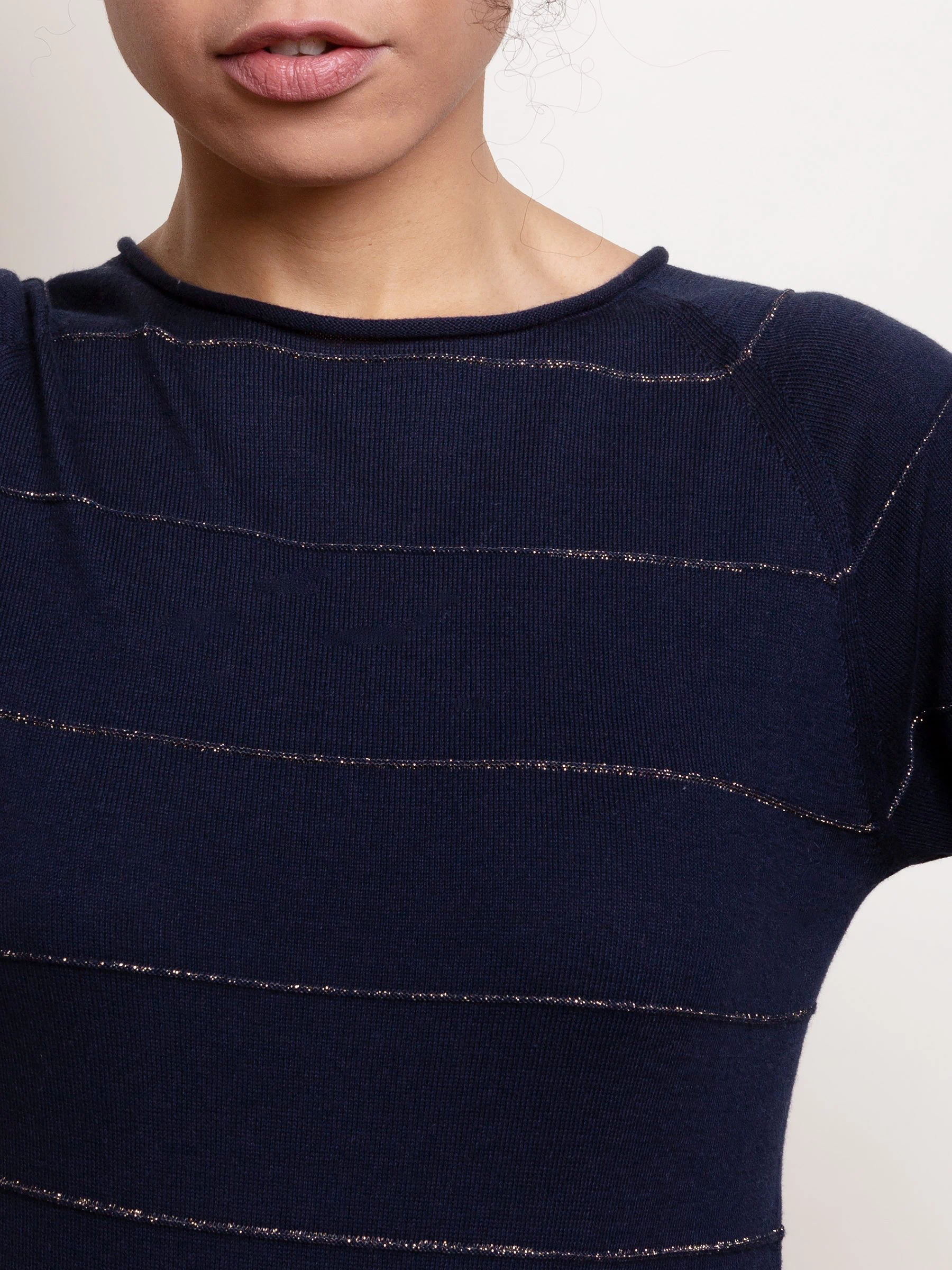 Girocollo Manica 3/4 Lurex Cotone Egiziano 11 Girocollo Manica 3/4 Lurex Cotone Egiziano – Bild 11