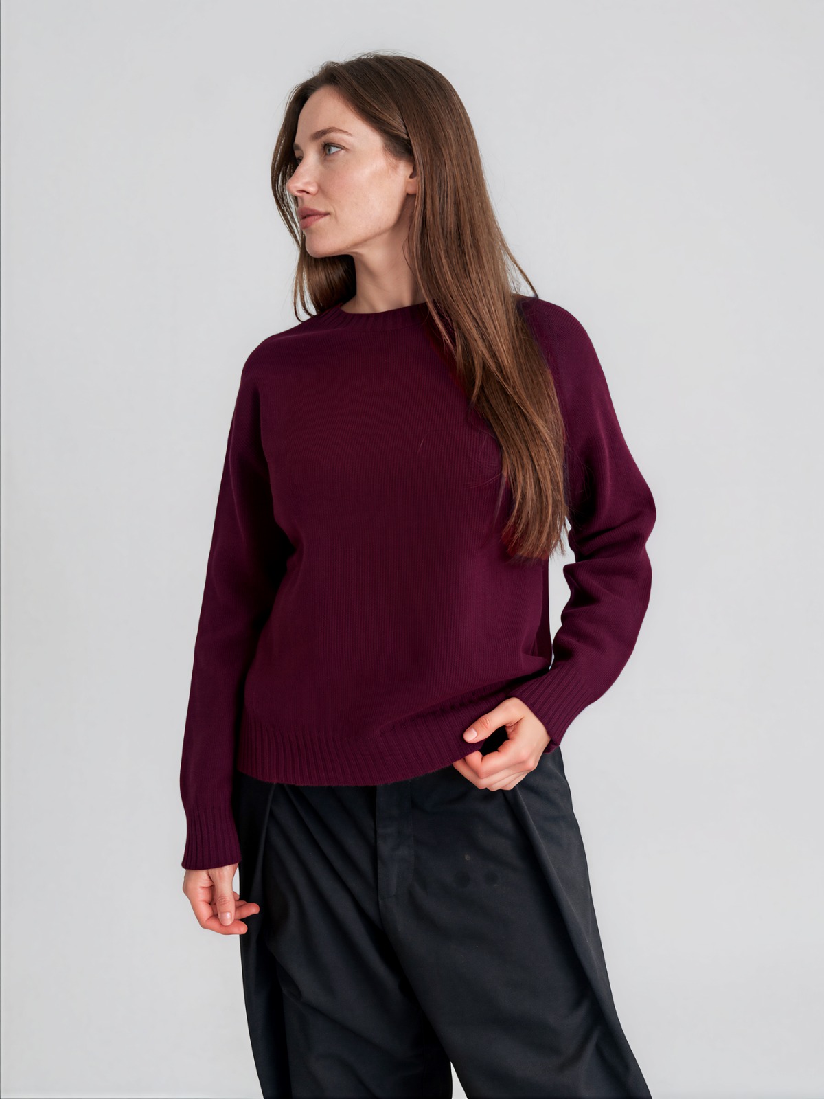 Girocollo Maxi Spacchetti Misto Cashmere 5 Girocollo Maxi Spacchetti Misto Cashmere – Bild 5